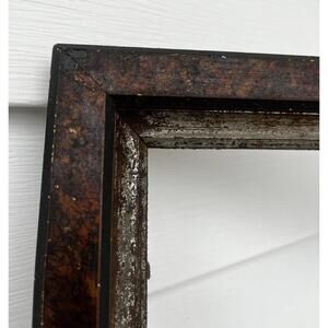 Antique Victorian Gold Gilt Wood Art Picture Frame 16x22 Brown Black Primitive